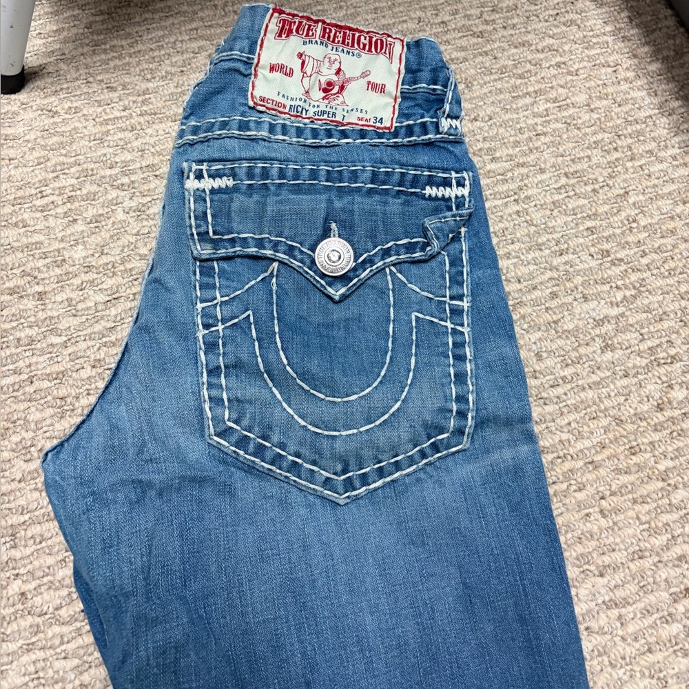 True Religion men’s  Light Blue Boot Cut Jeans